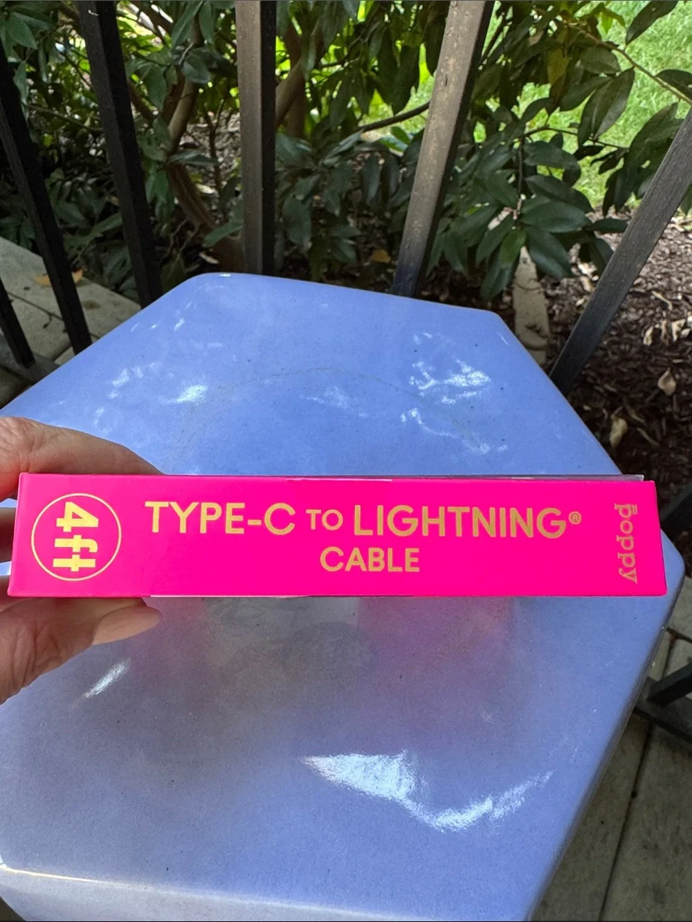 NIB 💞xo poppy Type-C to Lightning Cable - Hot Pink - 4 feet long